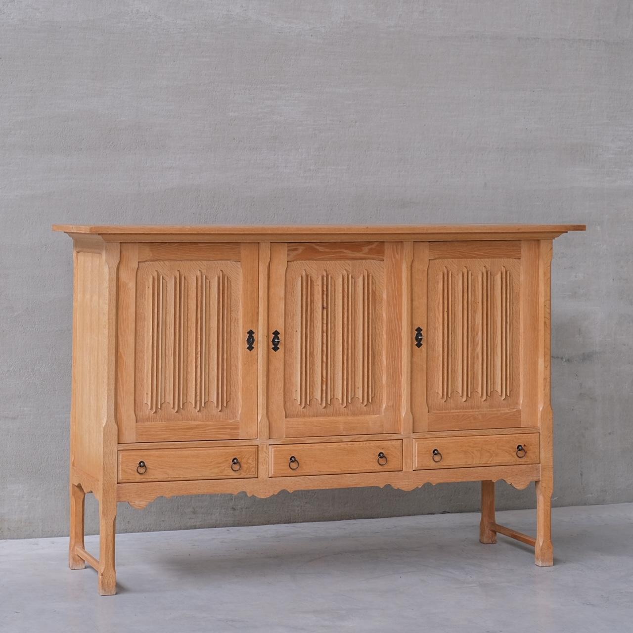 20th Century Oak Midcentury Danish Cabinetsideboard Attributed. to Henning Kjaernulf For Sale