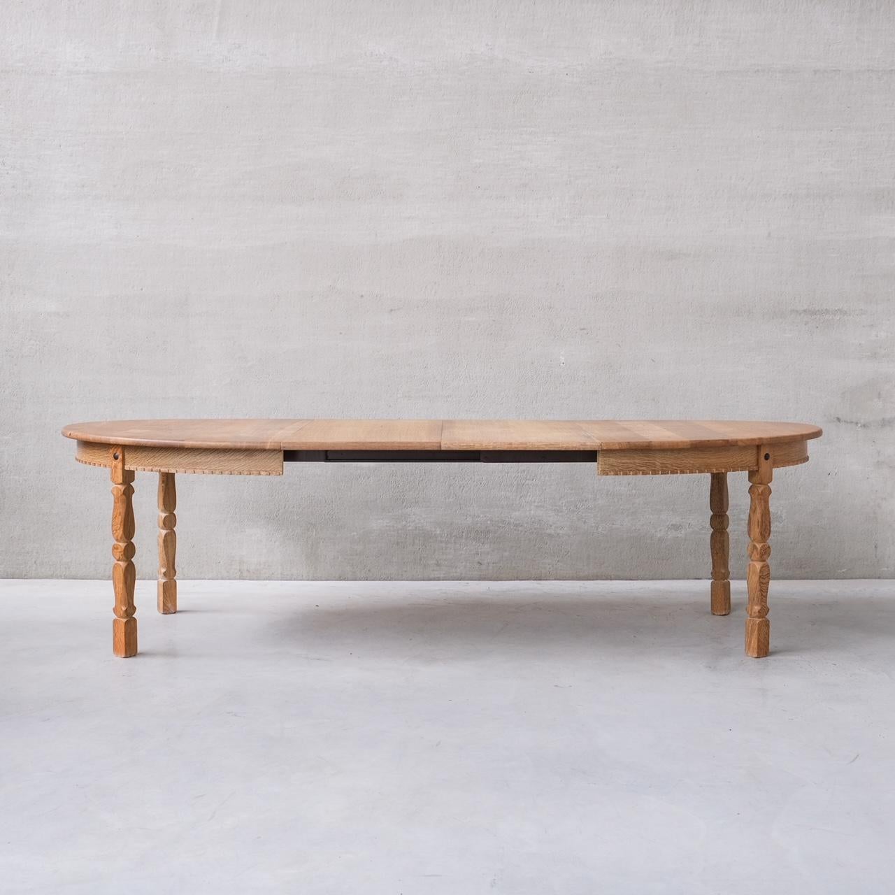 Oak Mid-Century Danish Dining Table by Henning Kjaernulf 7