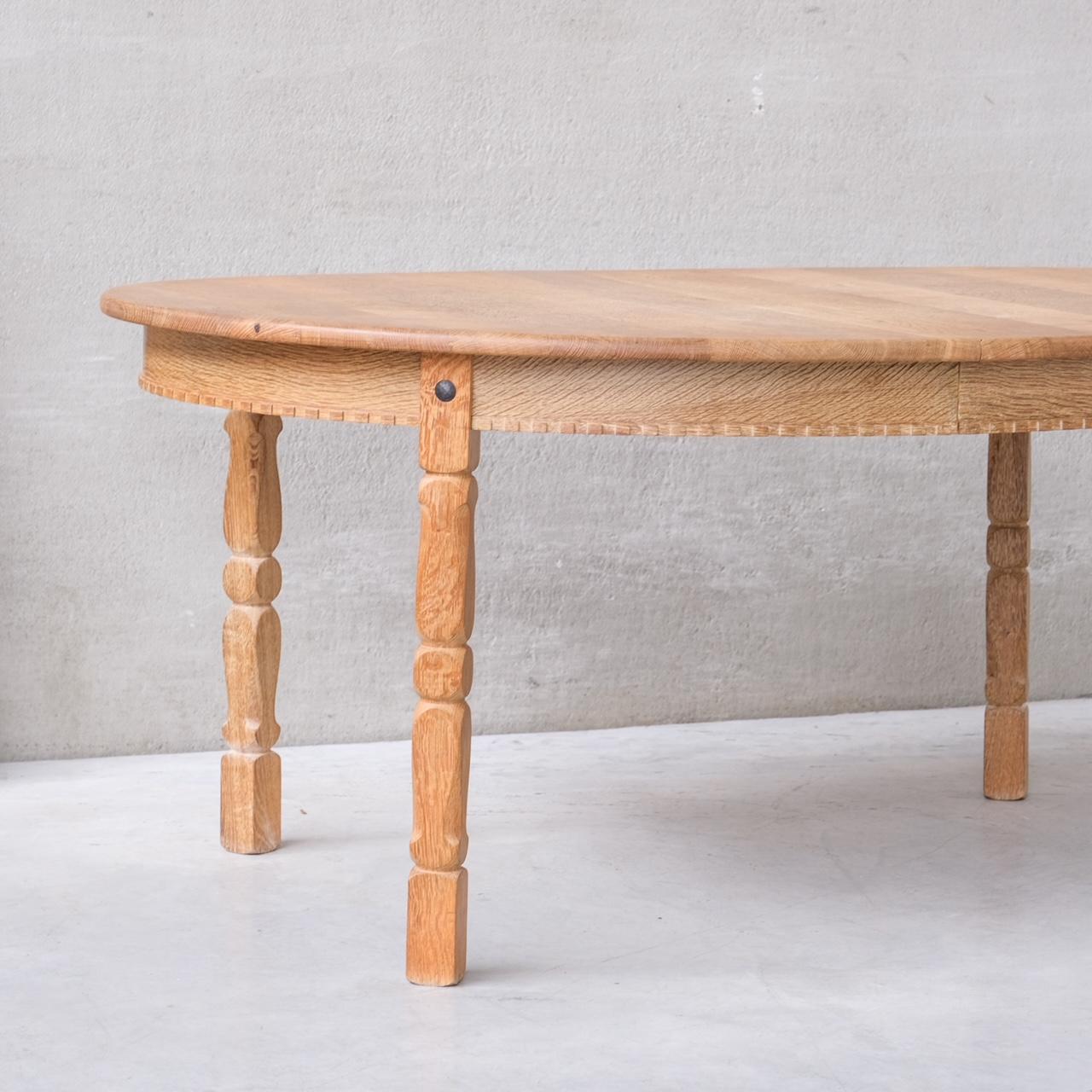 20th Century Oak Mid-Century Danish Dining Table by Henning Kjaernulf