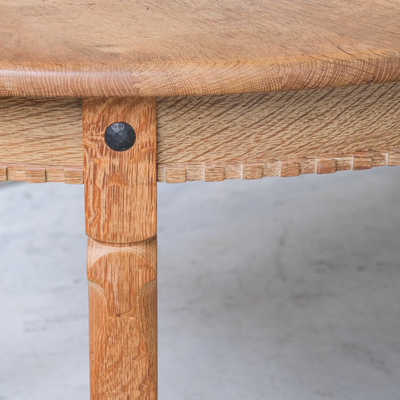 Oak Mid-Century Danish Dining Table by Henning Kjaernulf 3