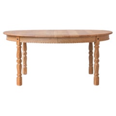 Oak Mid-Century Danish Dining Table by Henning Kjaernulf