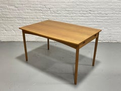 OAK Mid Century Modern Danish Drop-Leaf Expandable DINING TABLE, c. 1960s