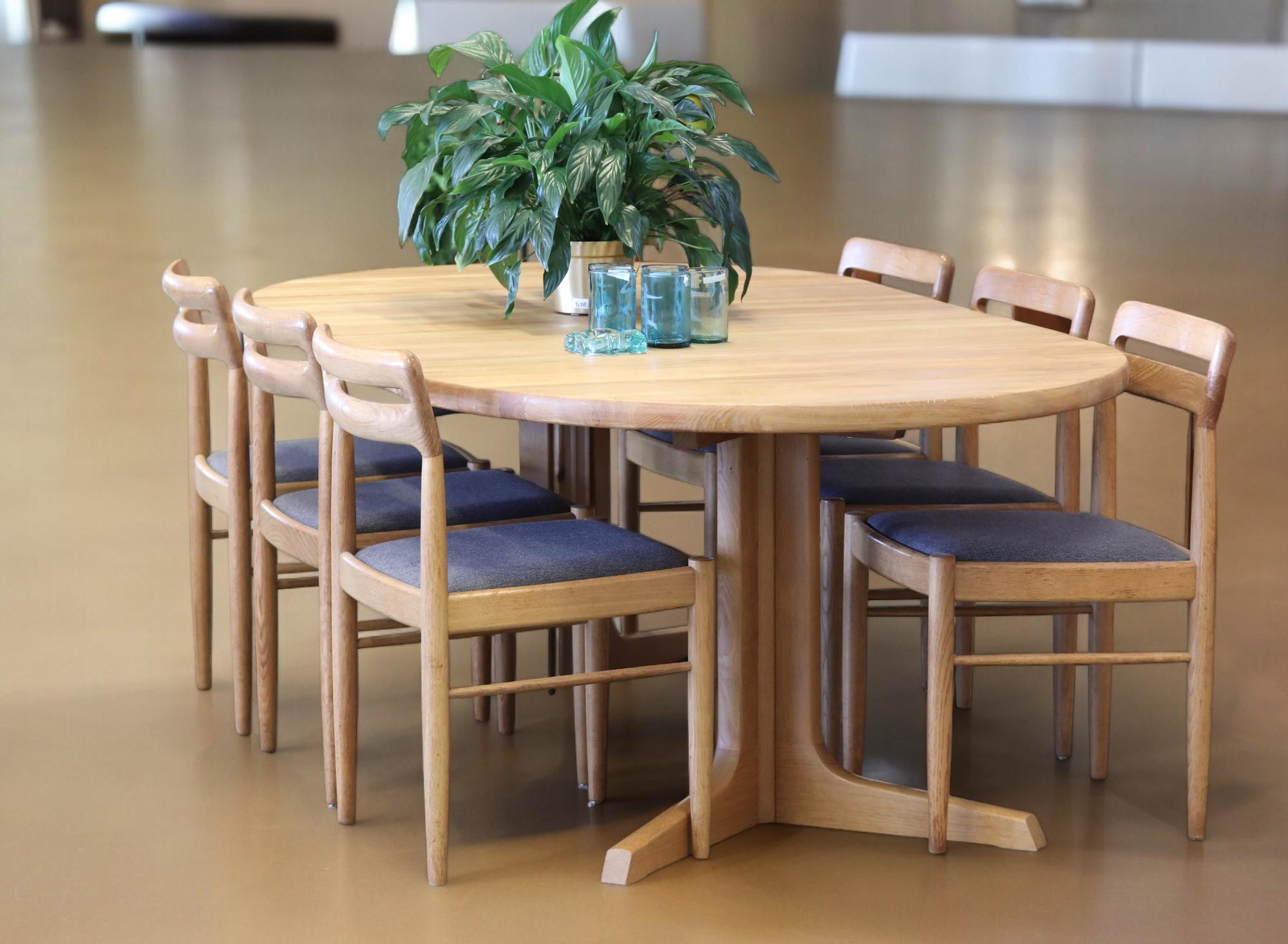 Oak Mid-Century Modern Extendable Dining Room Table by Niels Otto Møller Gudme 12