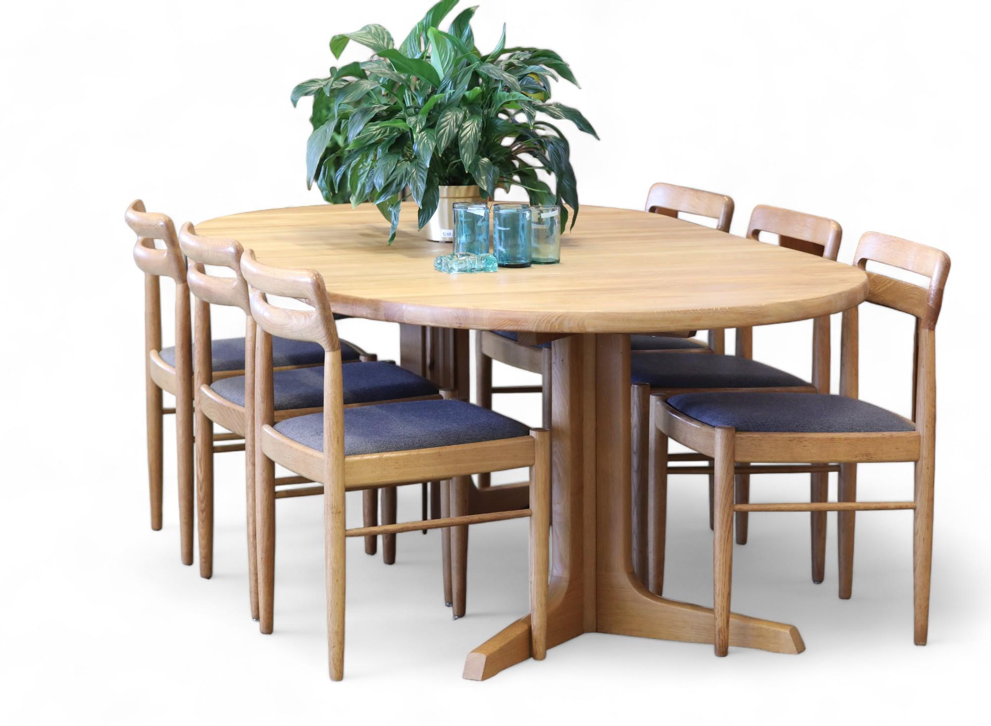 Oak Mid-Century Modern Extendable Dining Room Table by Niels Otto Møller Gudme 2