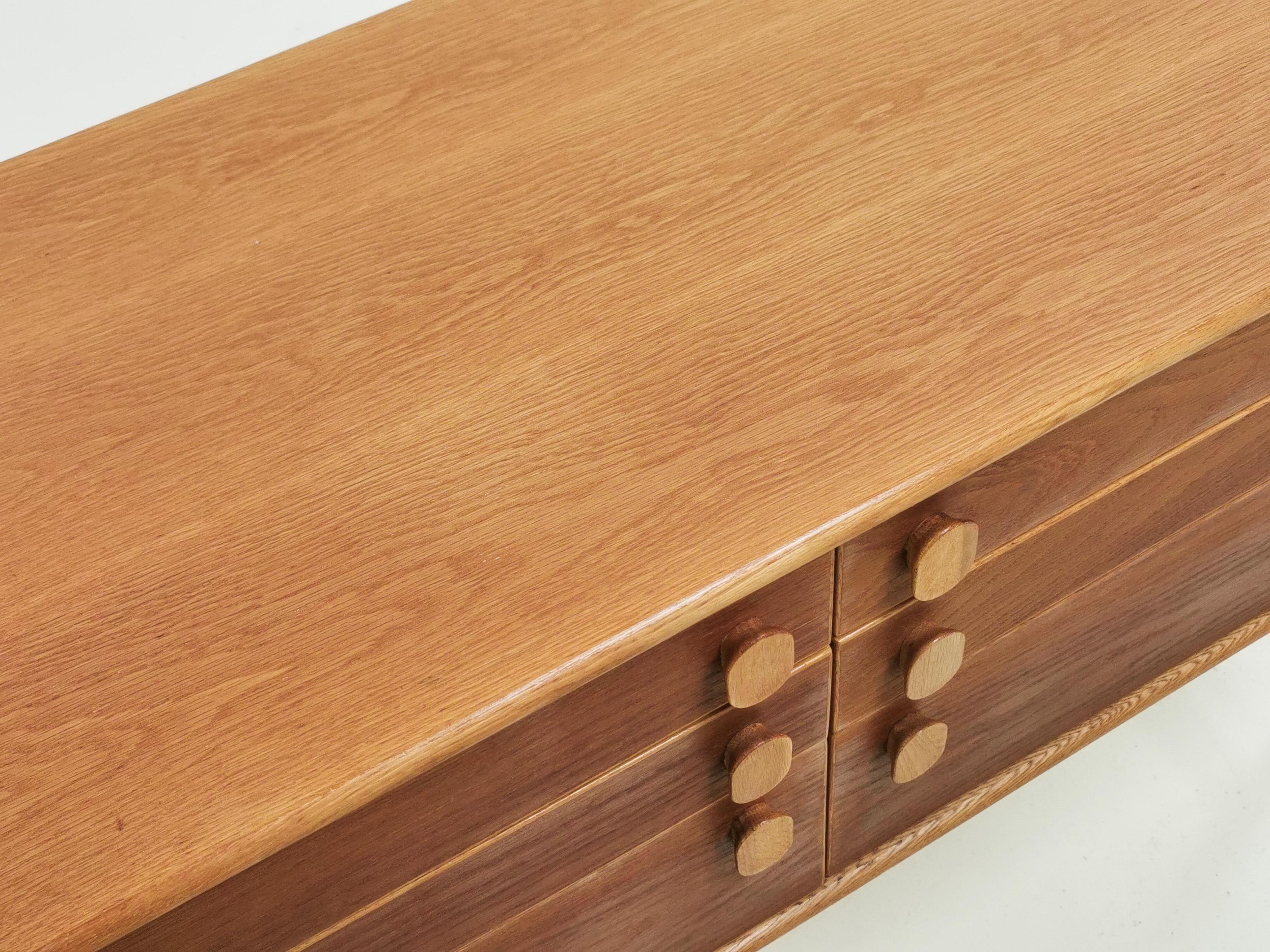 British Oak Midcentury Sideboard Chest of Drawers by Meredew