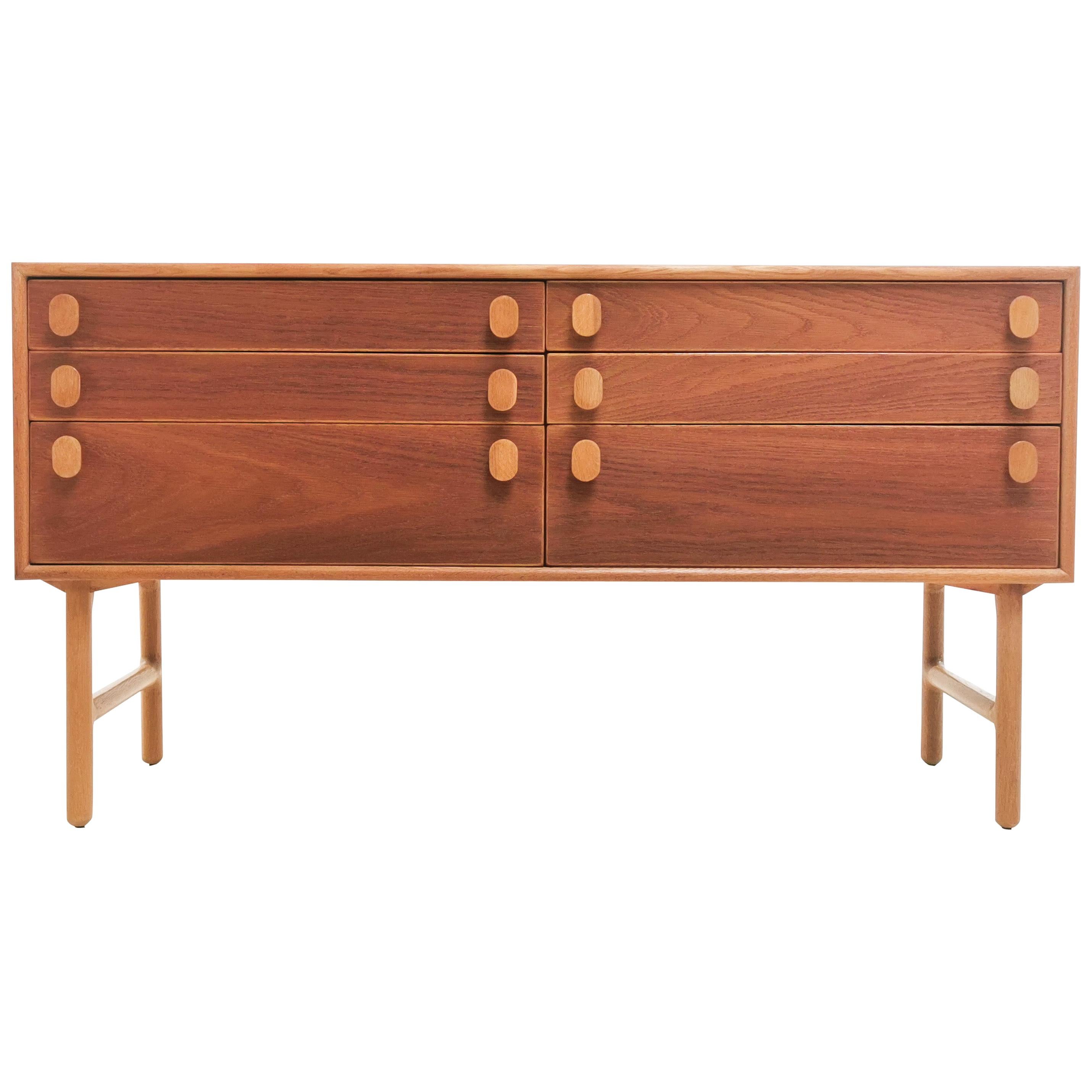 Oak Midcentury Sideboard Chest of Drawers by Meredew
