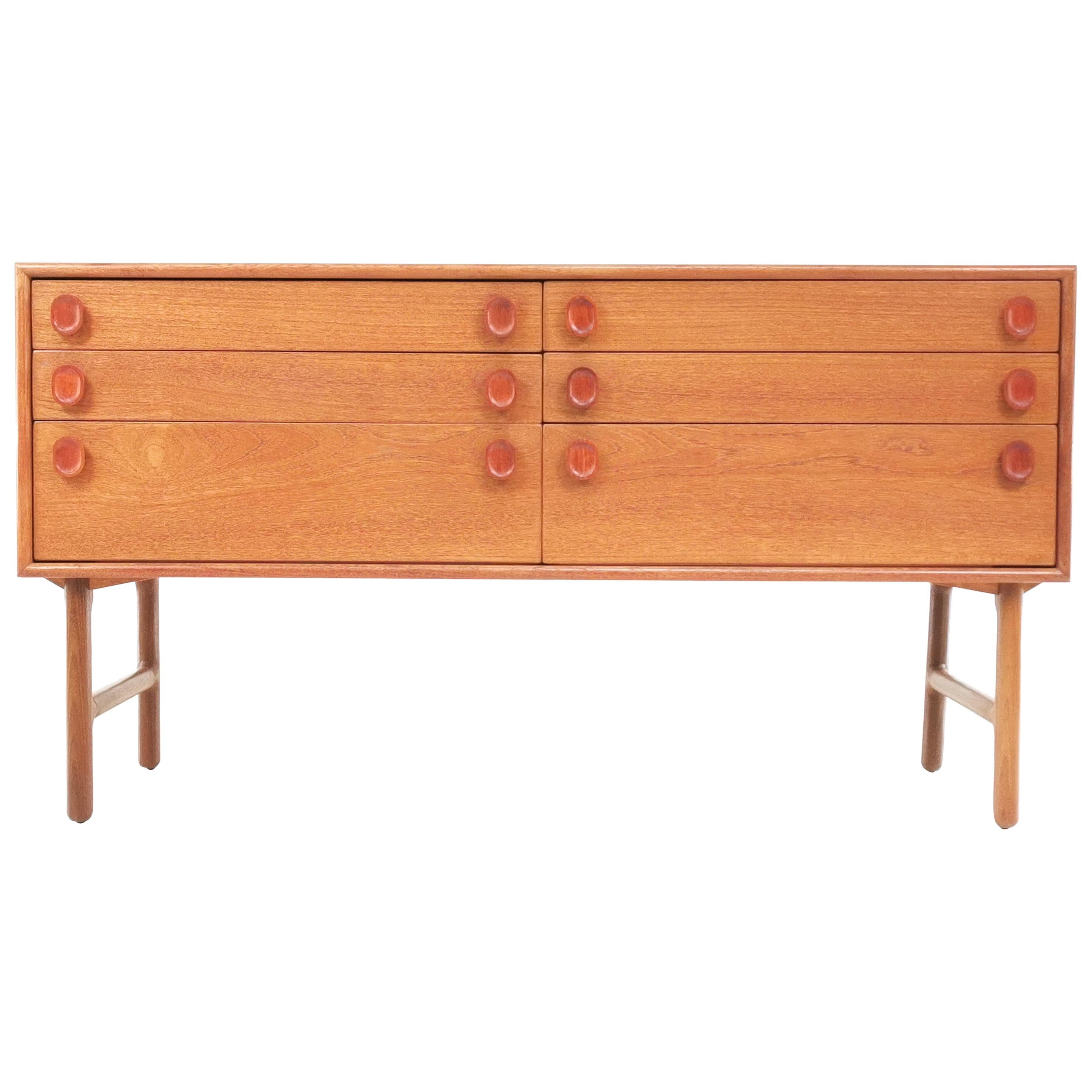 Oak Midcentury Sideboard Chest of Drawers by Meredew