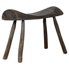 Tabouret à lait en chêne, vers 1900