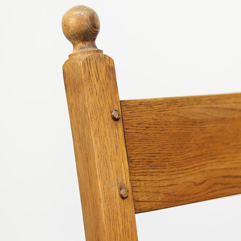 Chêne Oak Minimalism Armchairs, 1940s, Set of 4 en vente