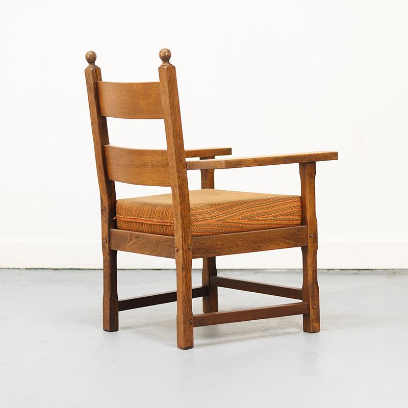 Oak Minimalism Armchairs, 1940s, Set of 4 en vente 1