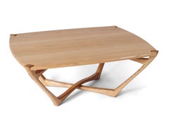 Oak Mistral Coffee Table, Modern Sculptural Living Room Table by Arid