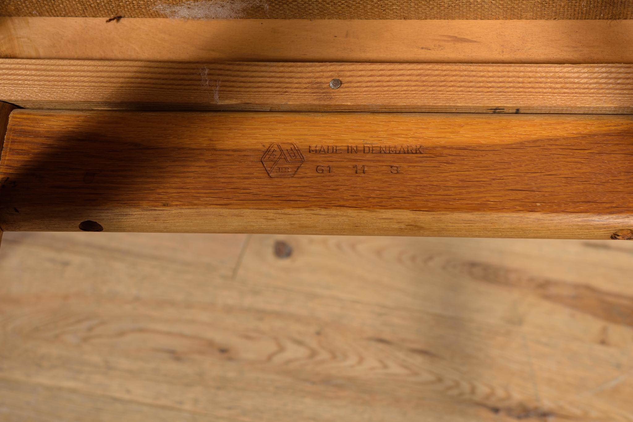 Oak Model J 65  Sgabello  di Ejvind A. Johansson per FDB Møbler, Danimarca, 1950 in vendita 7