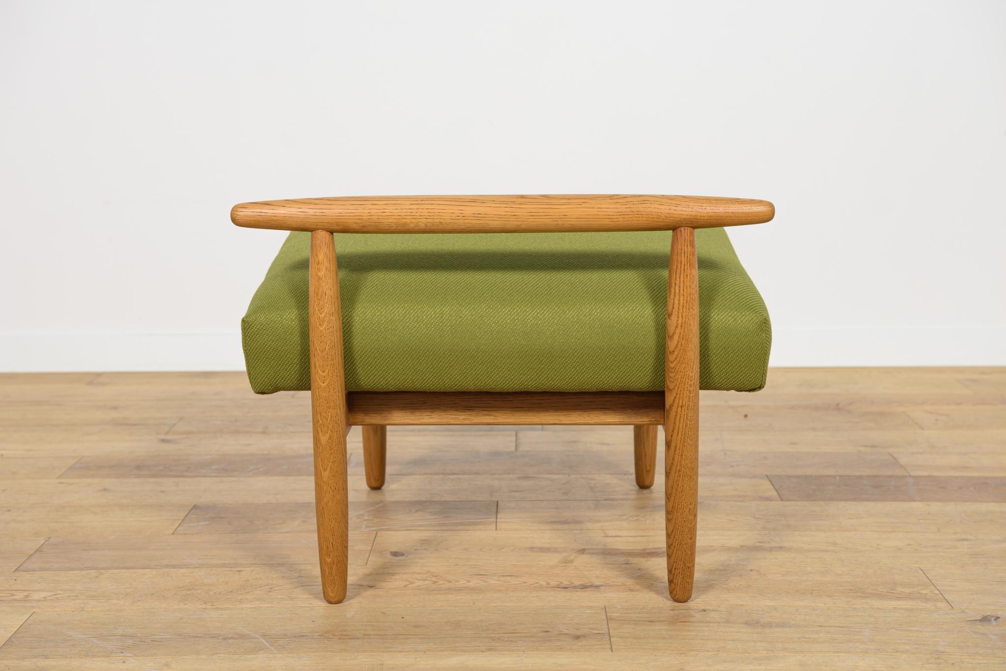 Tessuto Oak Model J 65  Sgabello  di Ejvind A. Johansson per FDB Møbler, Danimarca, 1950 in vendita