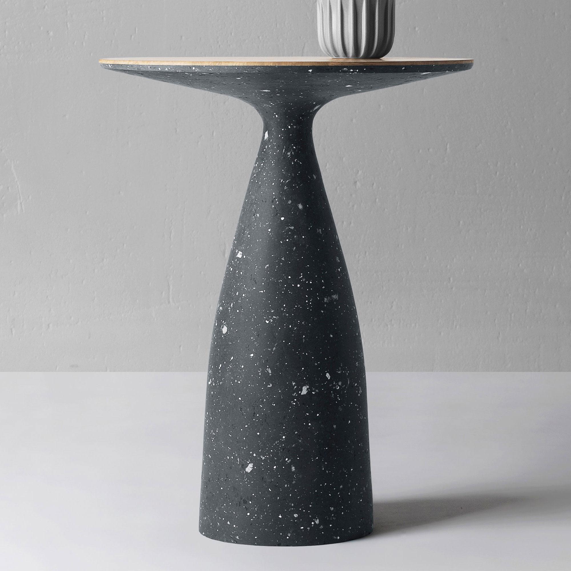 Oak Modern Side Table, Black Minimalist Coffee Table by Donatas Žukauskas In New Condition In Rudamina, LT