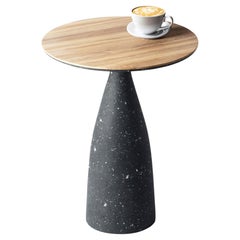 Oak Modern Side Table, Black Minimalist Coffee Table by Donatas Žukauskas
