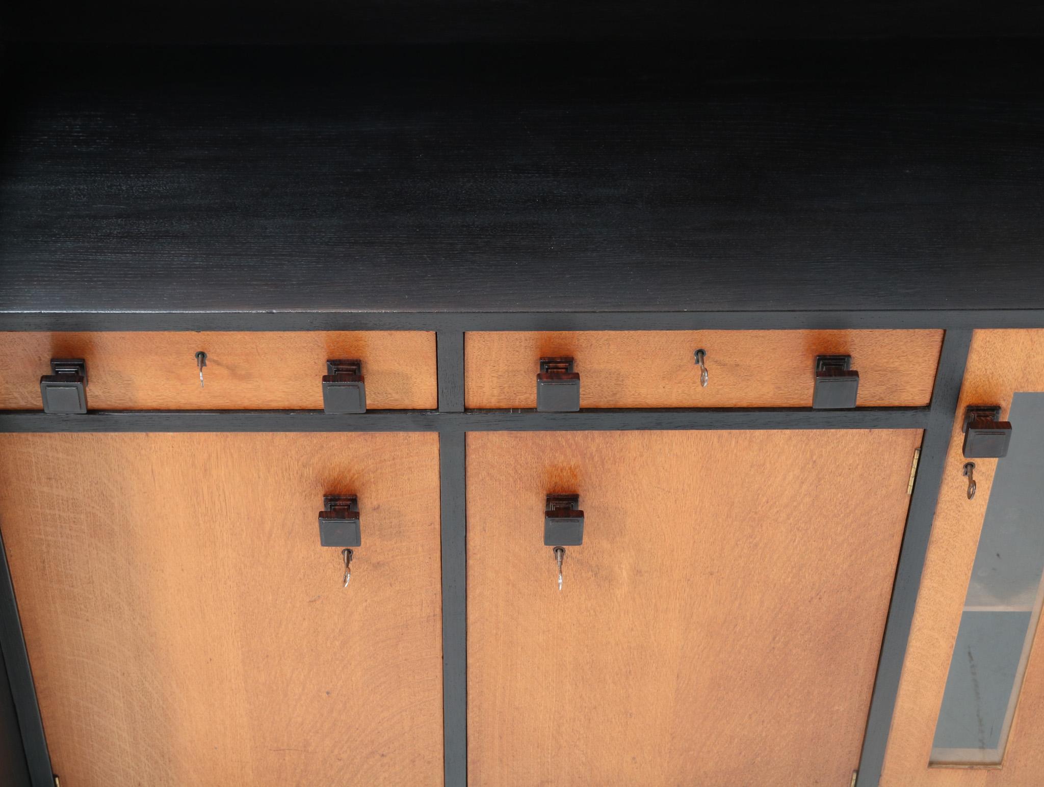 Enfilade ou crédence Art déco moderniste en chêne par Cor Alons, 1927 en vente 5