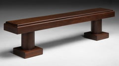 Oak Modernist Bench, France 1940