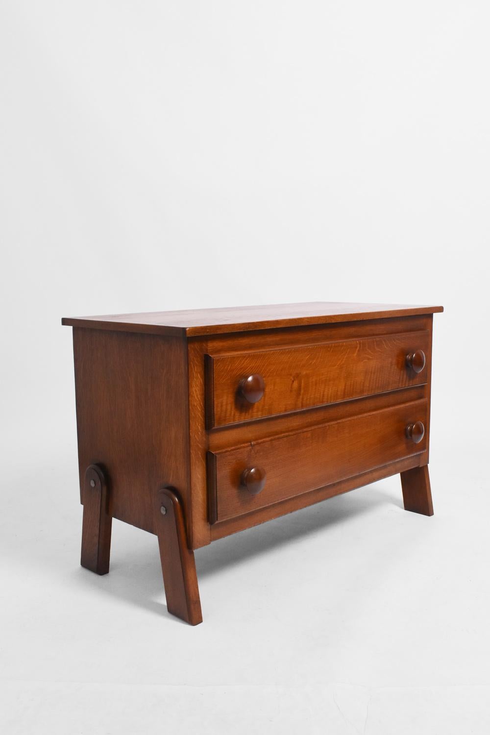 Francese Cassettiera modernista in Oak, anni '30. in vendita