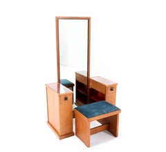 Oak Modernist Haagse School Dressing Table or Vanity by Hendrik Wouda, 1924