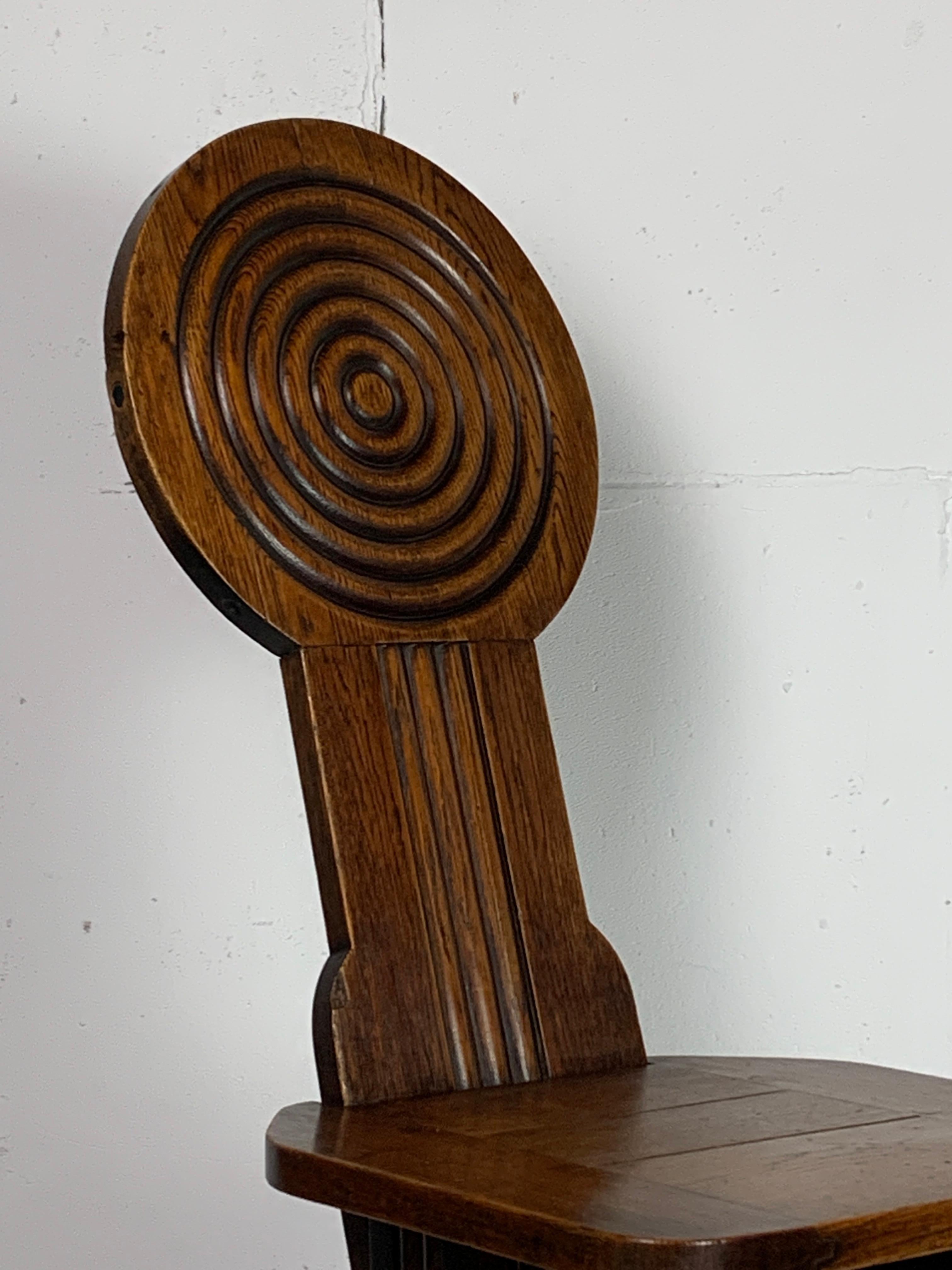 Oak modernist side chair by Charles Dudouyt for L'abeillée, France 1930s-1940s 4
