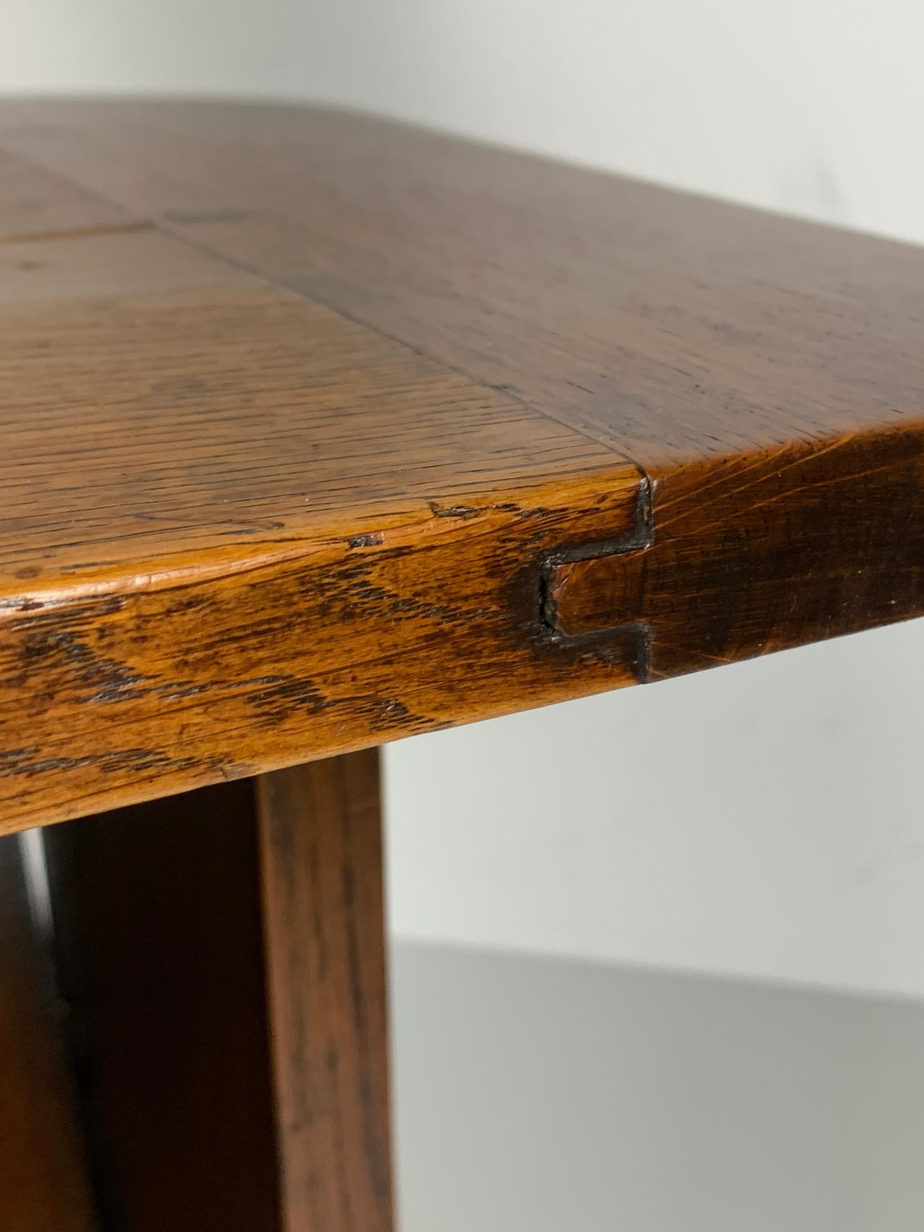 Oak modernist side chair by Charles Dudouyt for L'abeillée, France 1930s-1940s 9