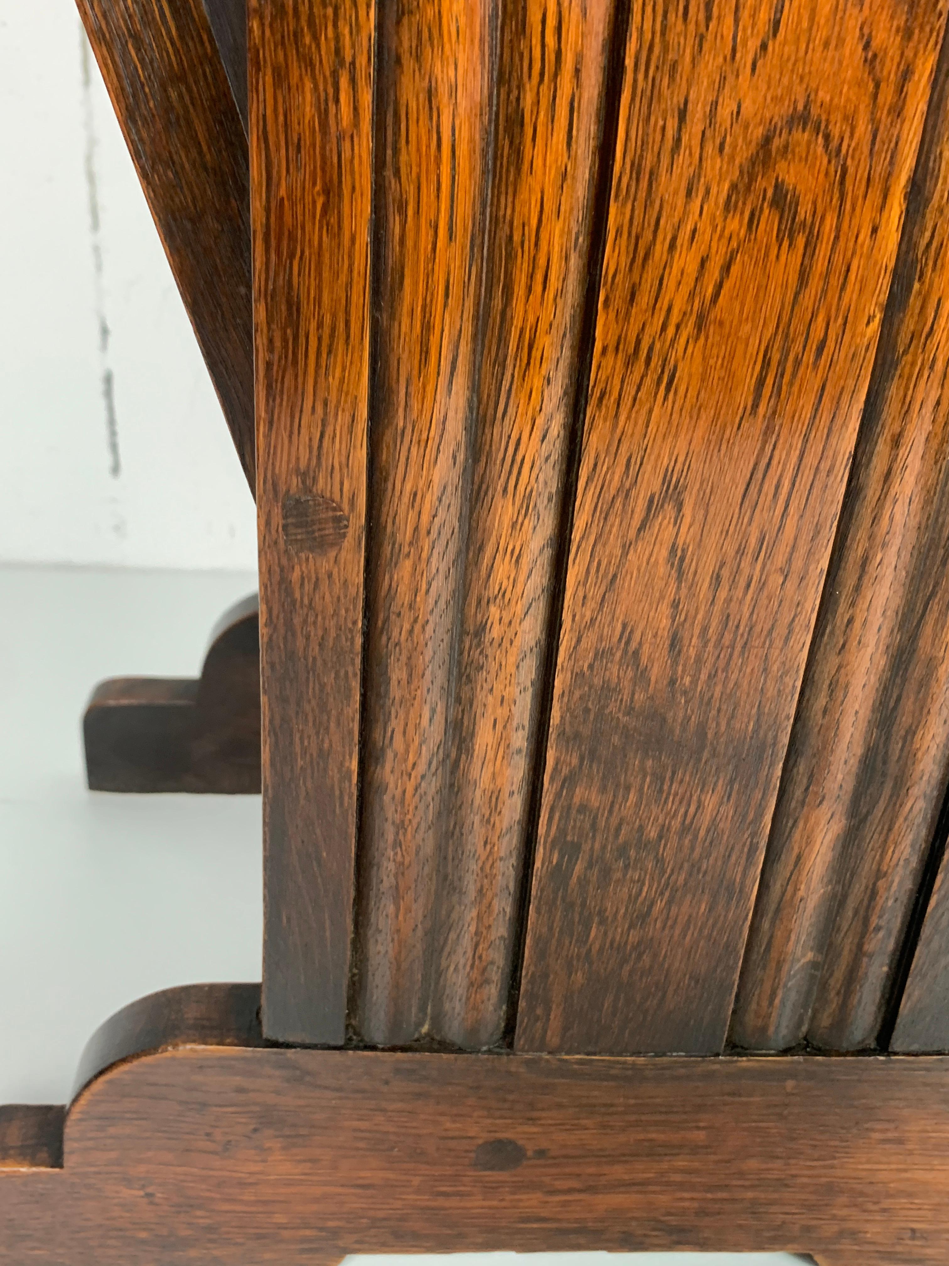 Oak modernist side chair by Charles Dudouyt for L'abeillée, France 1930s-1940s 14