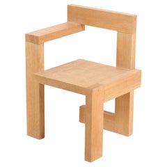 Steltman Chair by Gerrit Rietveld, White Stained Oak, 1963 For Sale at ...