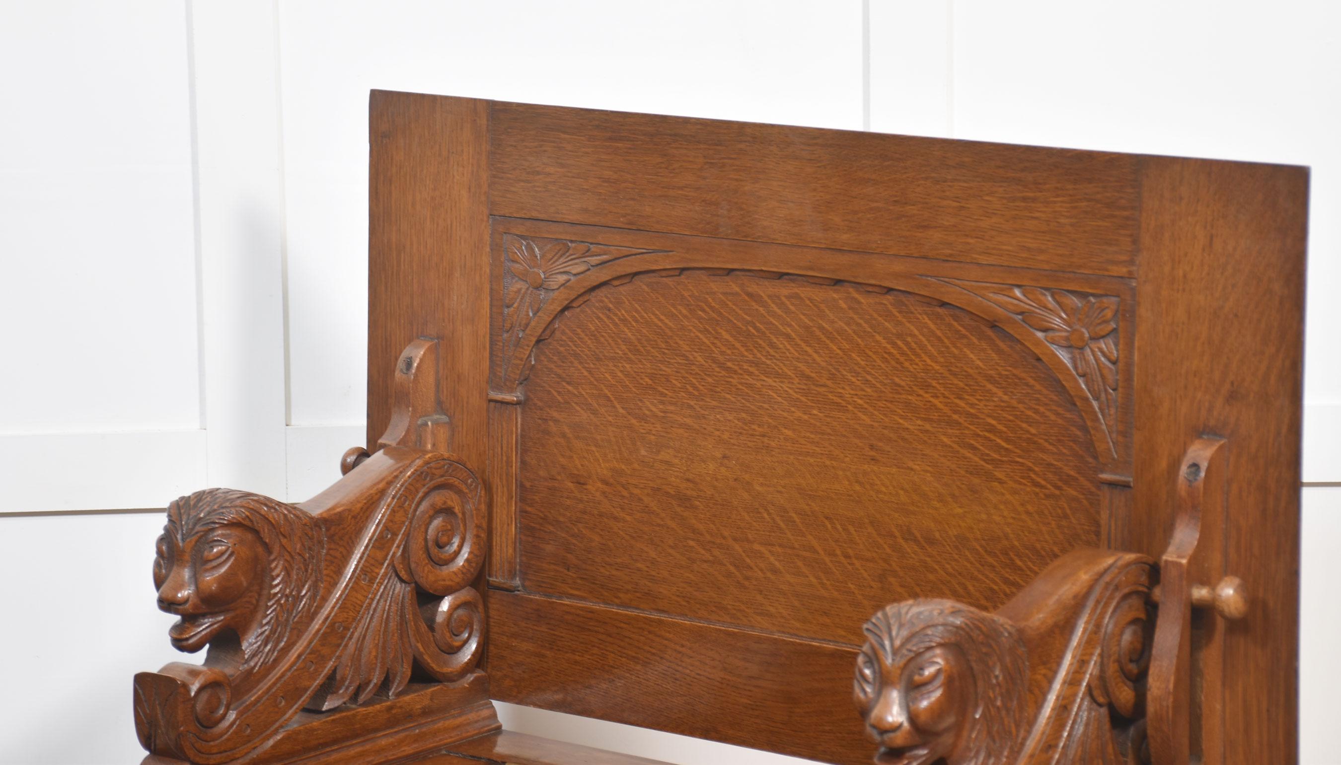 Oak Monks bench For Sale 5