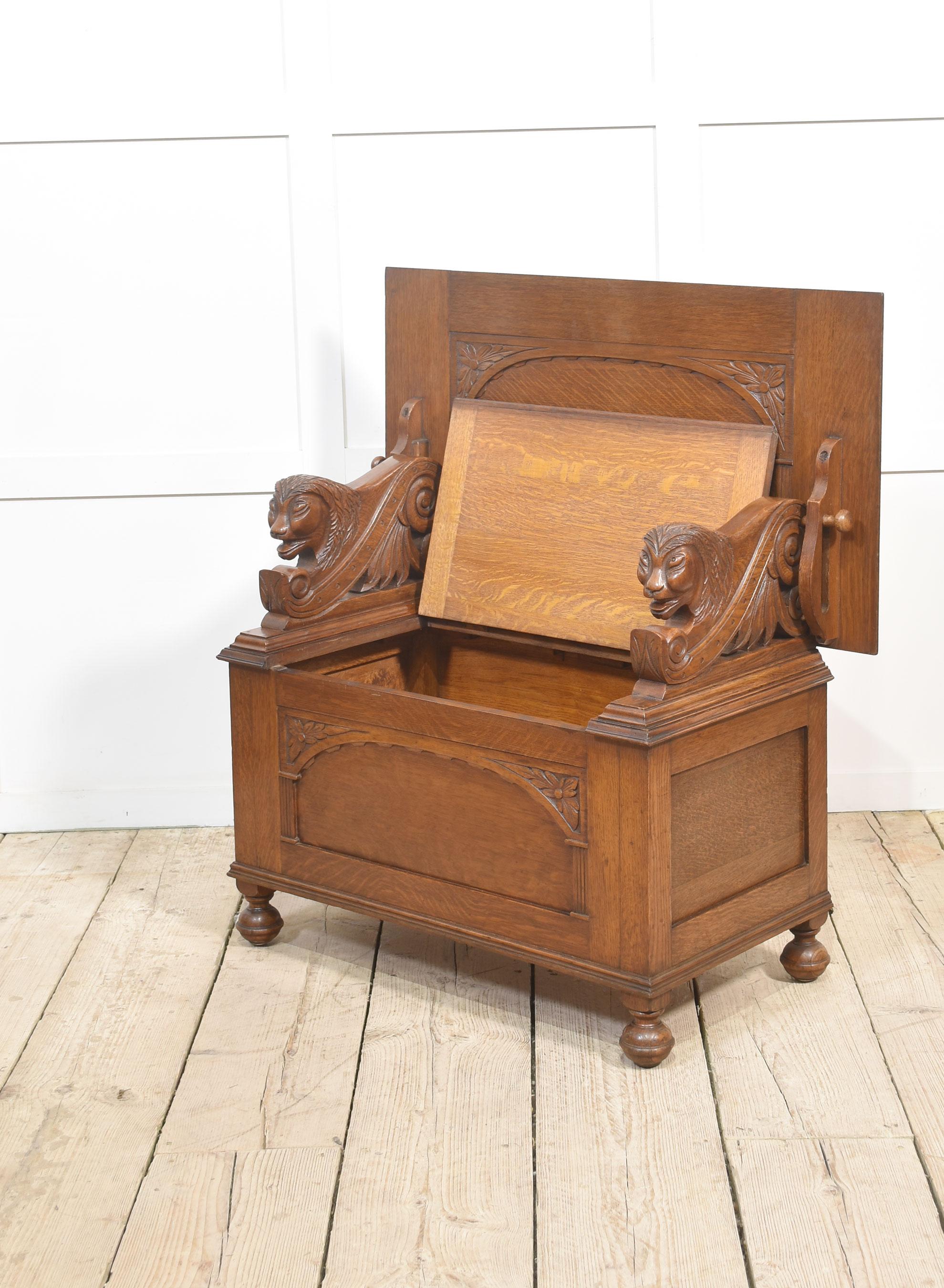 Oak Monks bench For Sale 6
