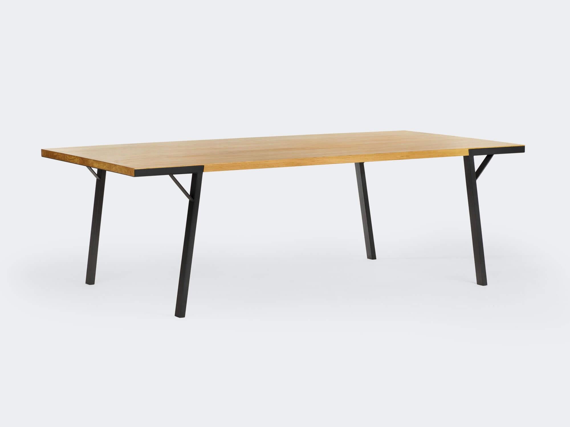 Modern Oak Natur Frame Dining Table L by Milla & Milli For Sale