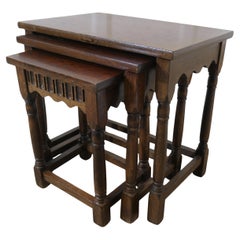 Oak Nest Of Tables  This is a Good-looking set of Country Oak tables