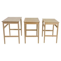 Oak nesting tables by Hans J. Wegner for Andreas Tuck AT-40