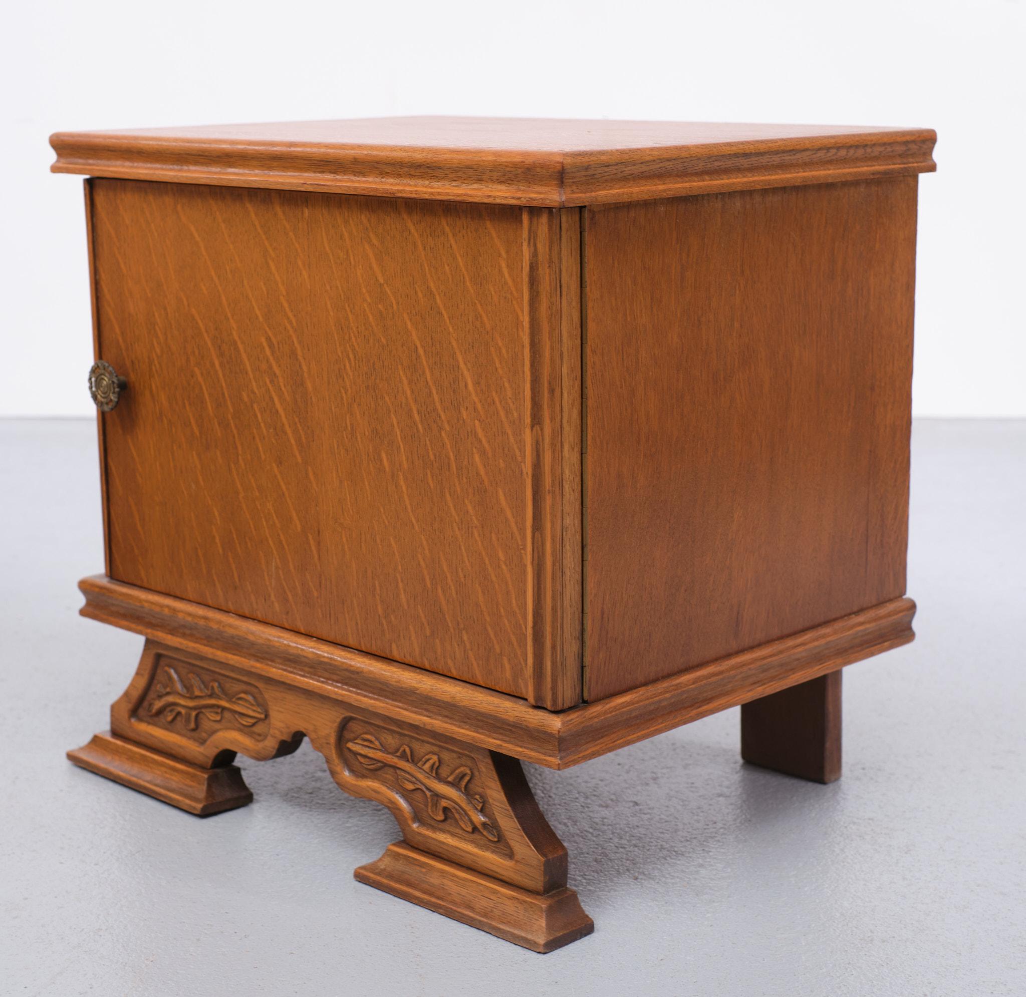 Oak Night Stands 1940s Holland  For Sale 1