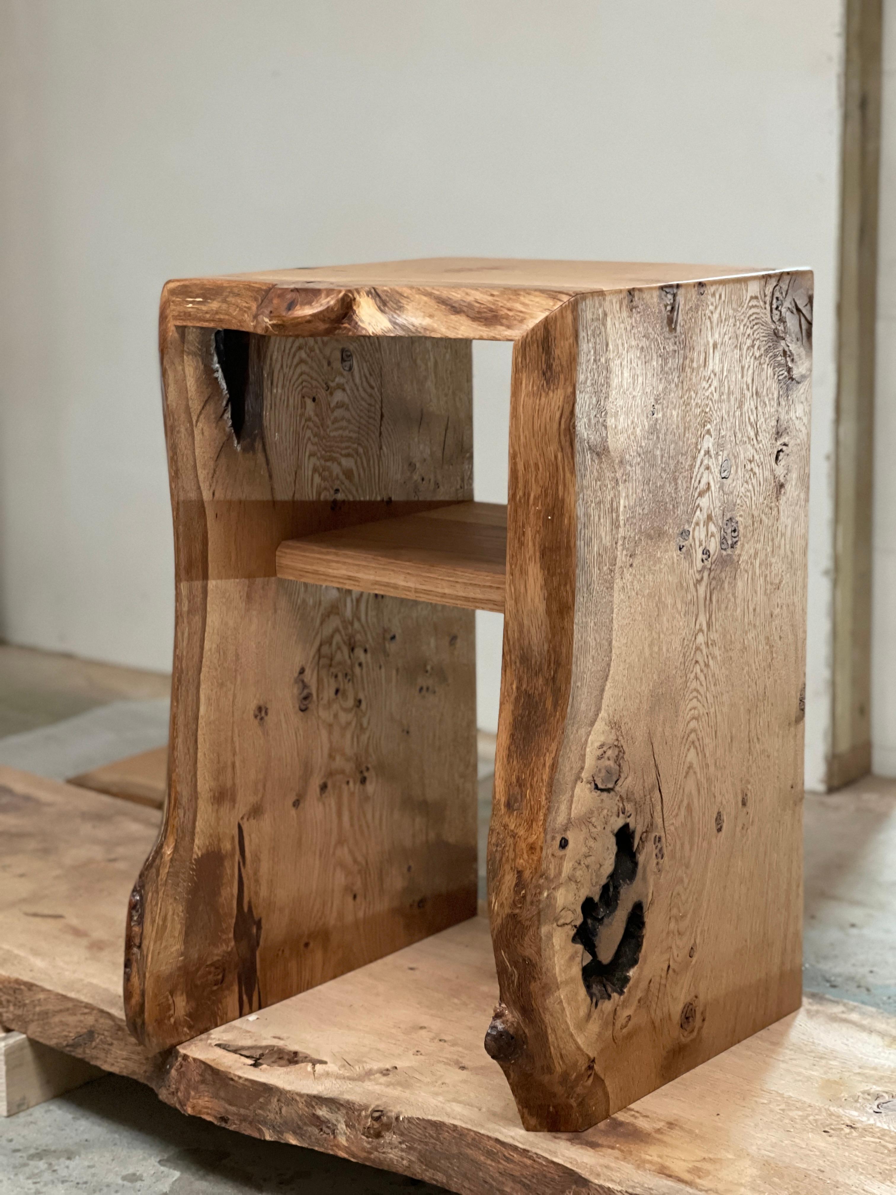 British Oak nightstand bedside table For Sale