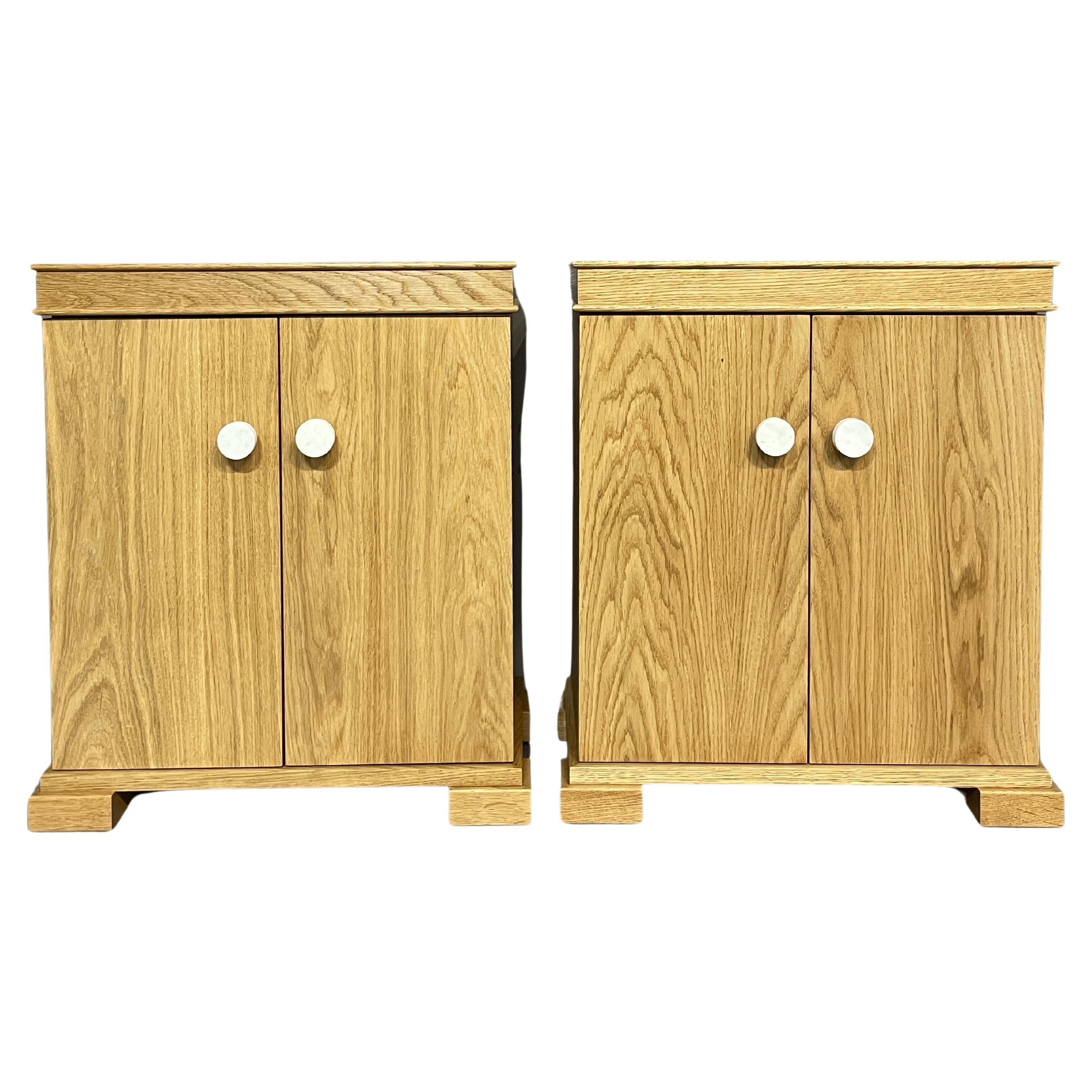 Mid-20th Century Oak Nightstand or Bedside Table  For Sale