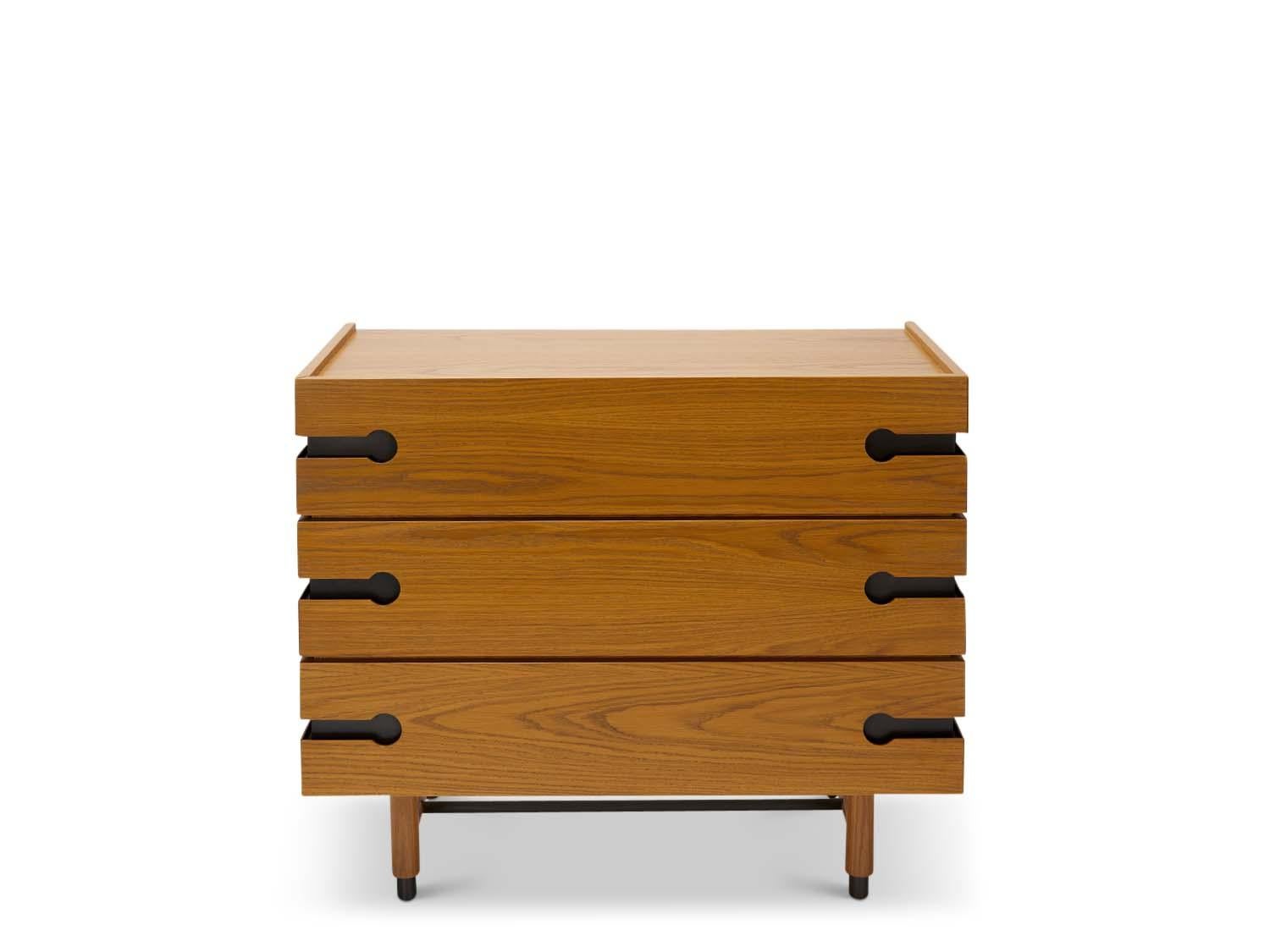 The Niguel dresser features 3 drawers, brass cap feet, and brass inlaid details.

The Lawson-Fenning Collection is designed and handmade in Los Angeles, California. Reach out to discover what options are currently in stock.