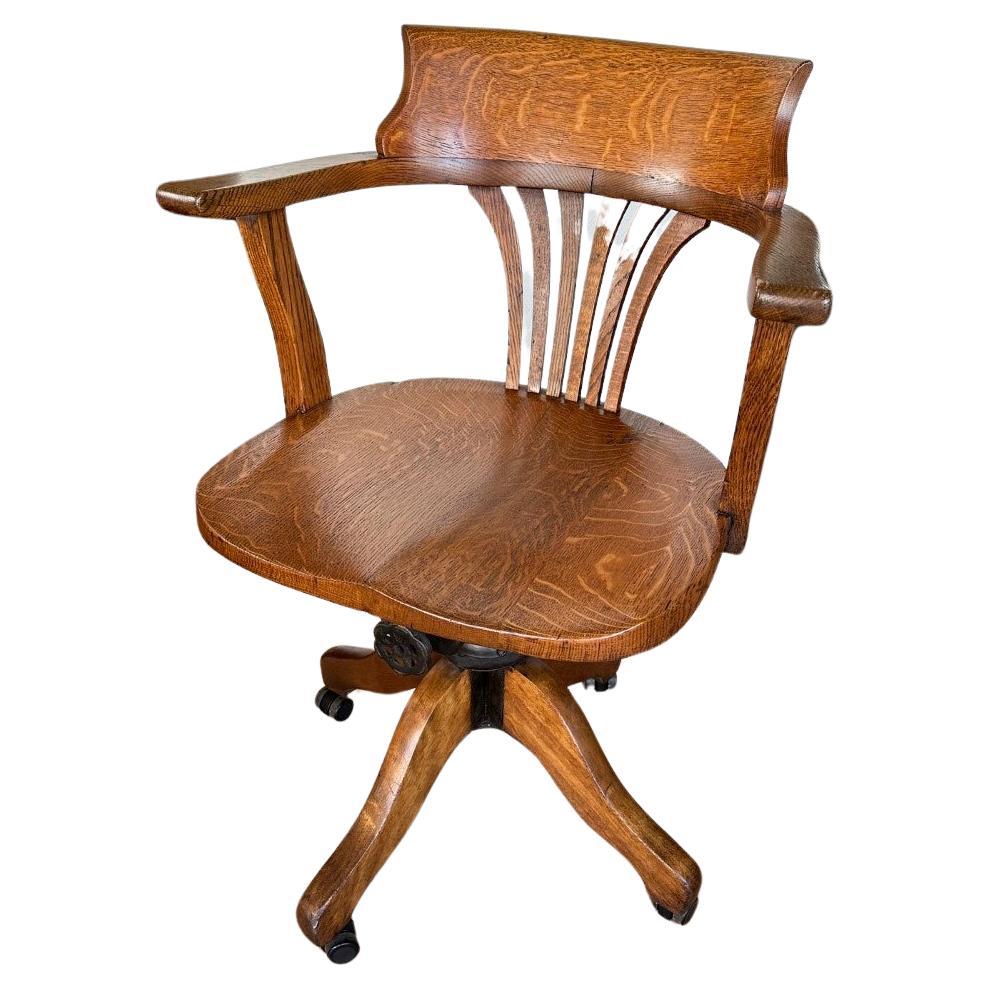 oak office chair For Sale