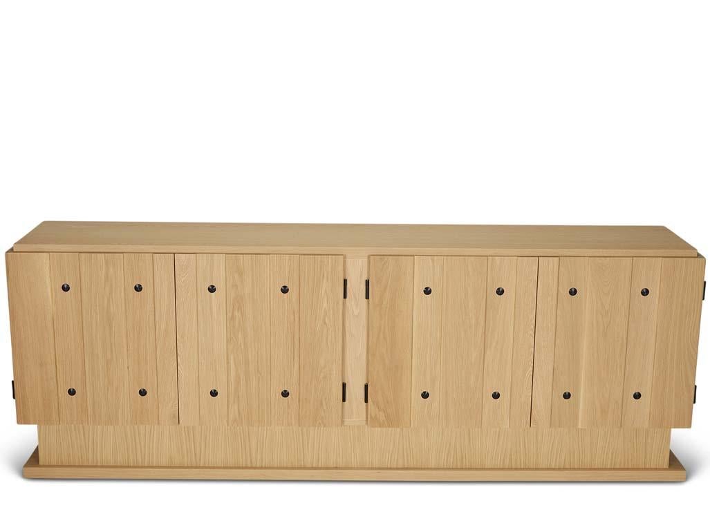 Mid-Century Modern Oak 4- Door Ojai Cabinet by Lawson-Fenning For Sale