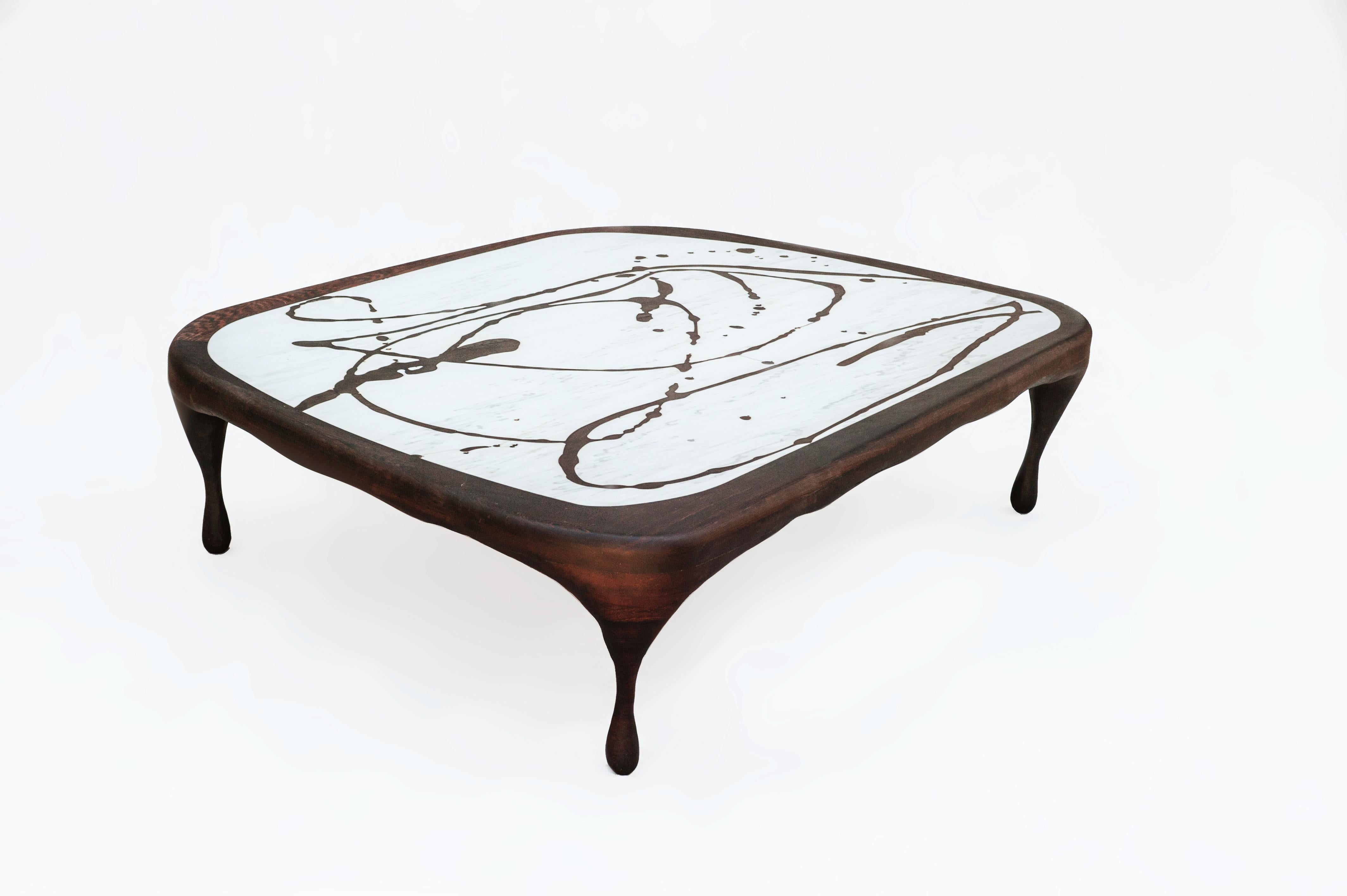 Splash coffee table sculpted by Francesco Perini
Materials: Oak, marble
Dimensions: H 40 x W 140 cm

Following a creative path that grew out of the founding of a company, I Vassalletti, known the world over for its extraordinary creations,