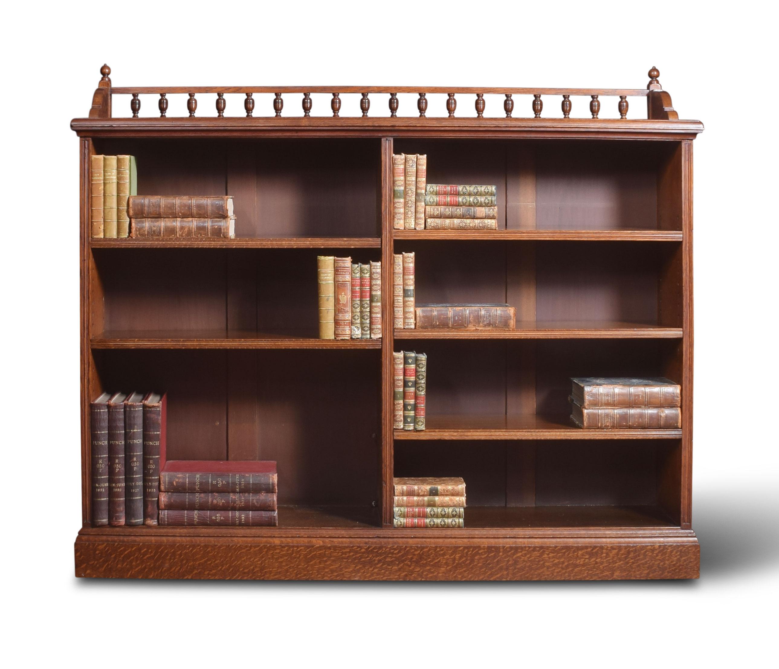 20th Century Oak Open Bookcase