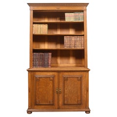 Antique Oak Open Bookcase
