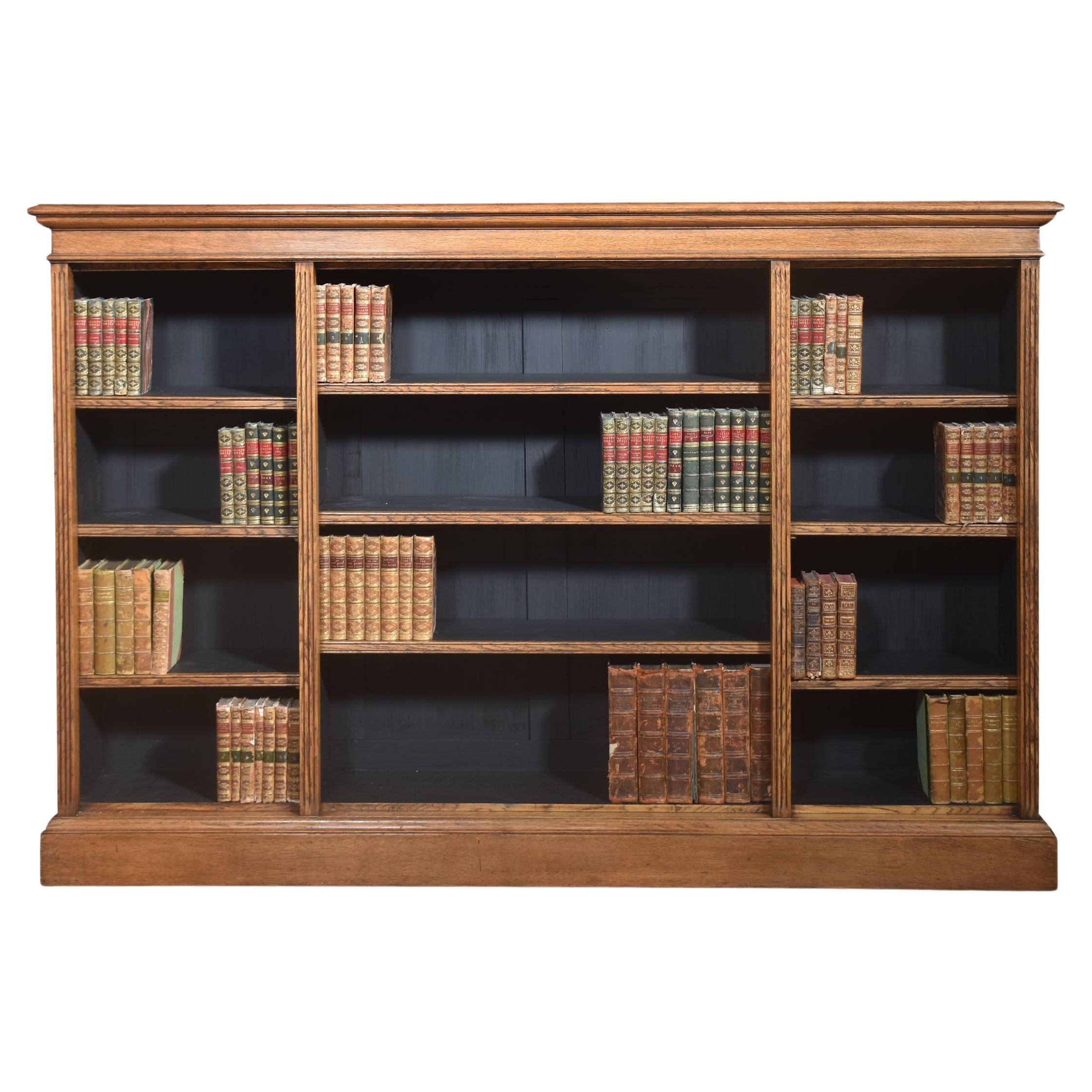 Oak open bookcase