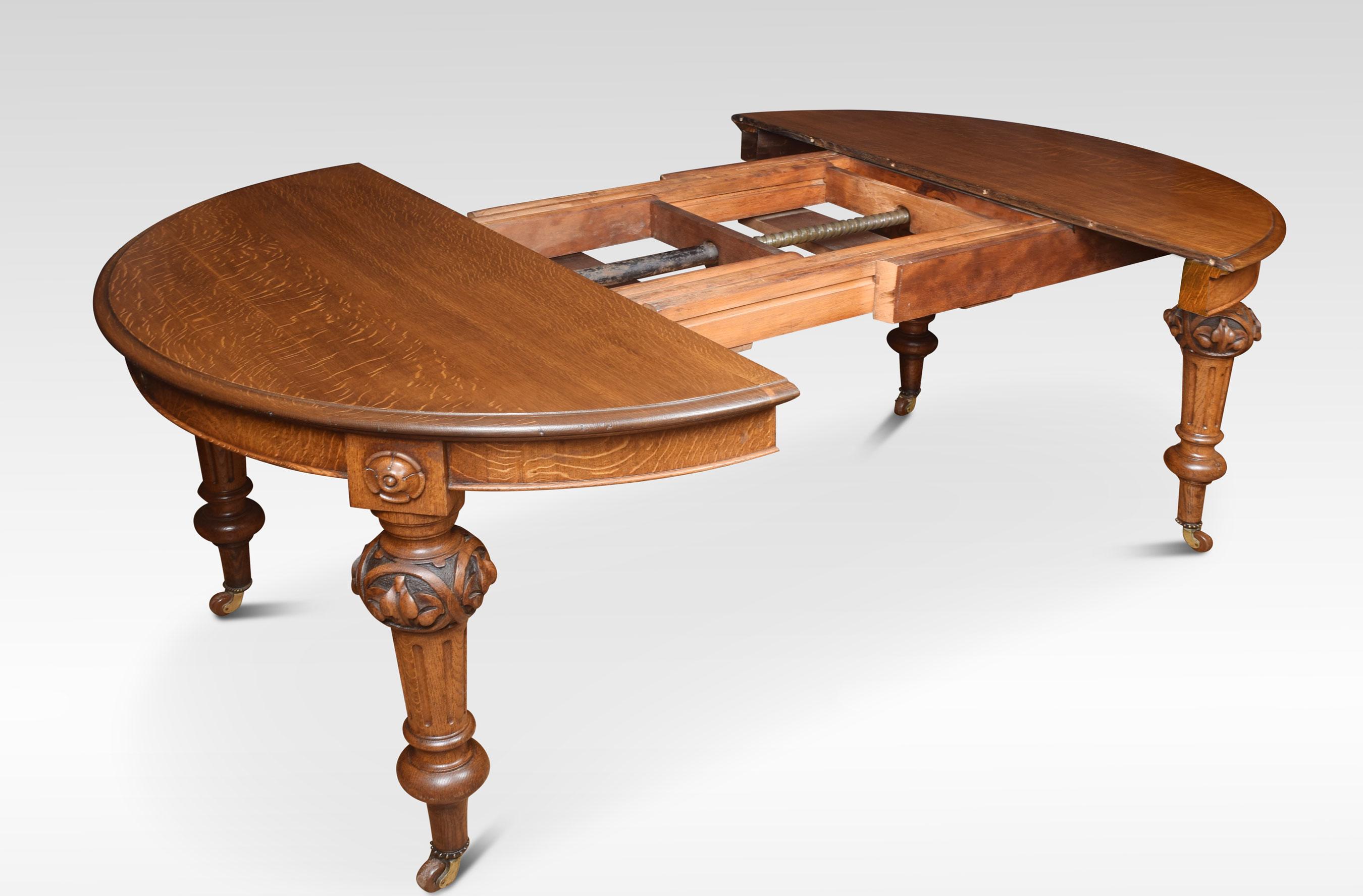 Oak Oval Extending Dining Table 1