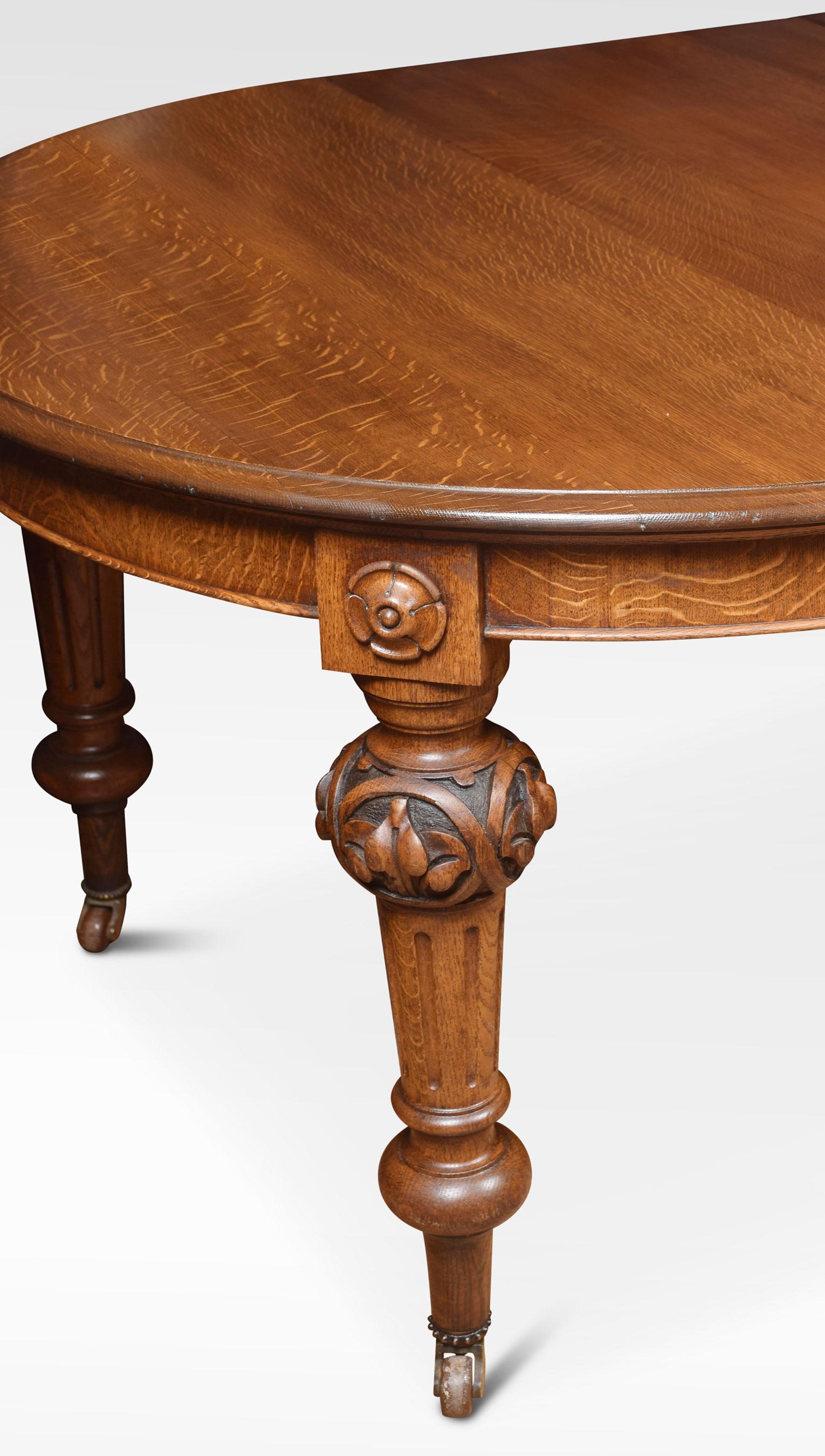 Oak Oval Extending Dining Table 2
