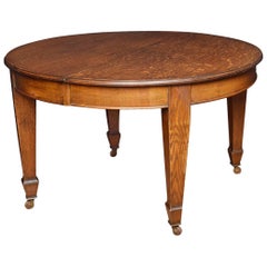 Antique Oak Oval Extending Dining Table