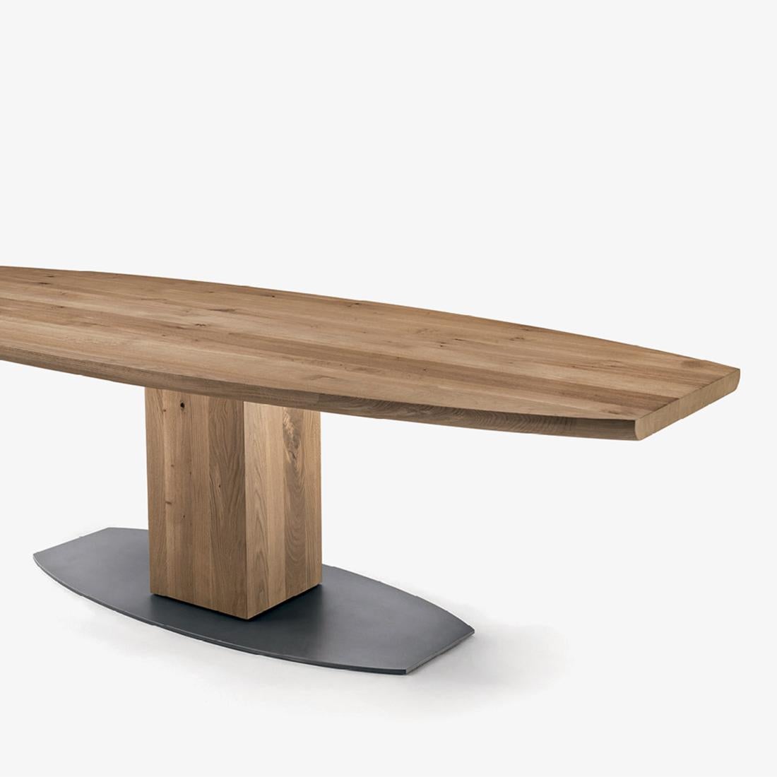 Italian Oak Oval T Dining Table