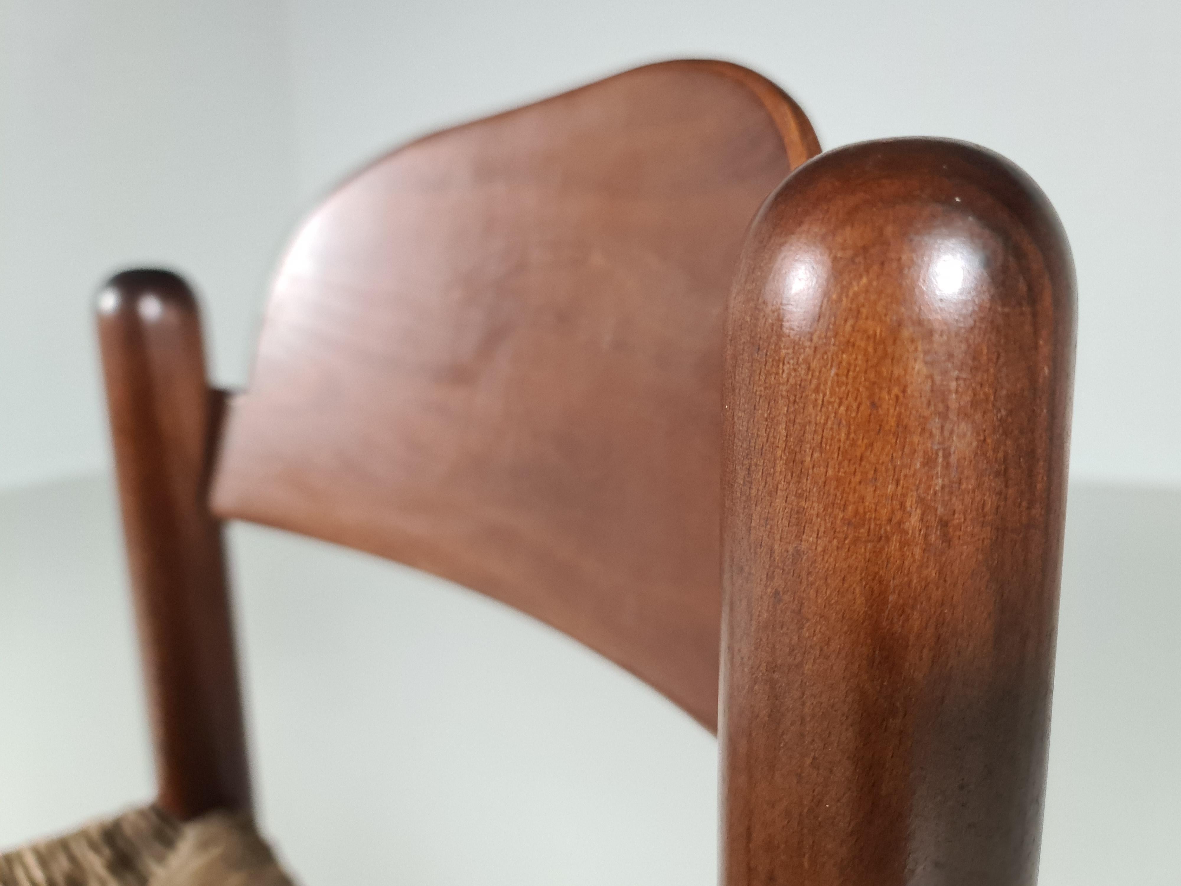 Abalone Oak Padova Dining Chairs by Hank Lowenstein, 1970s