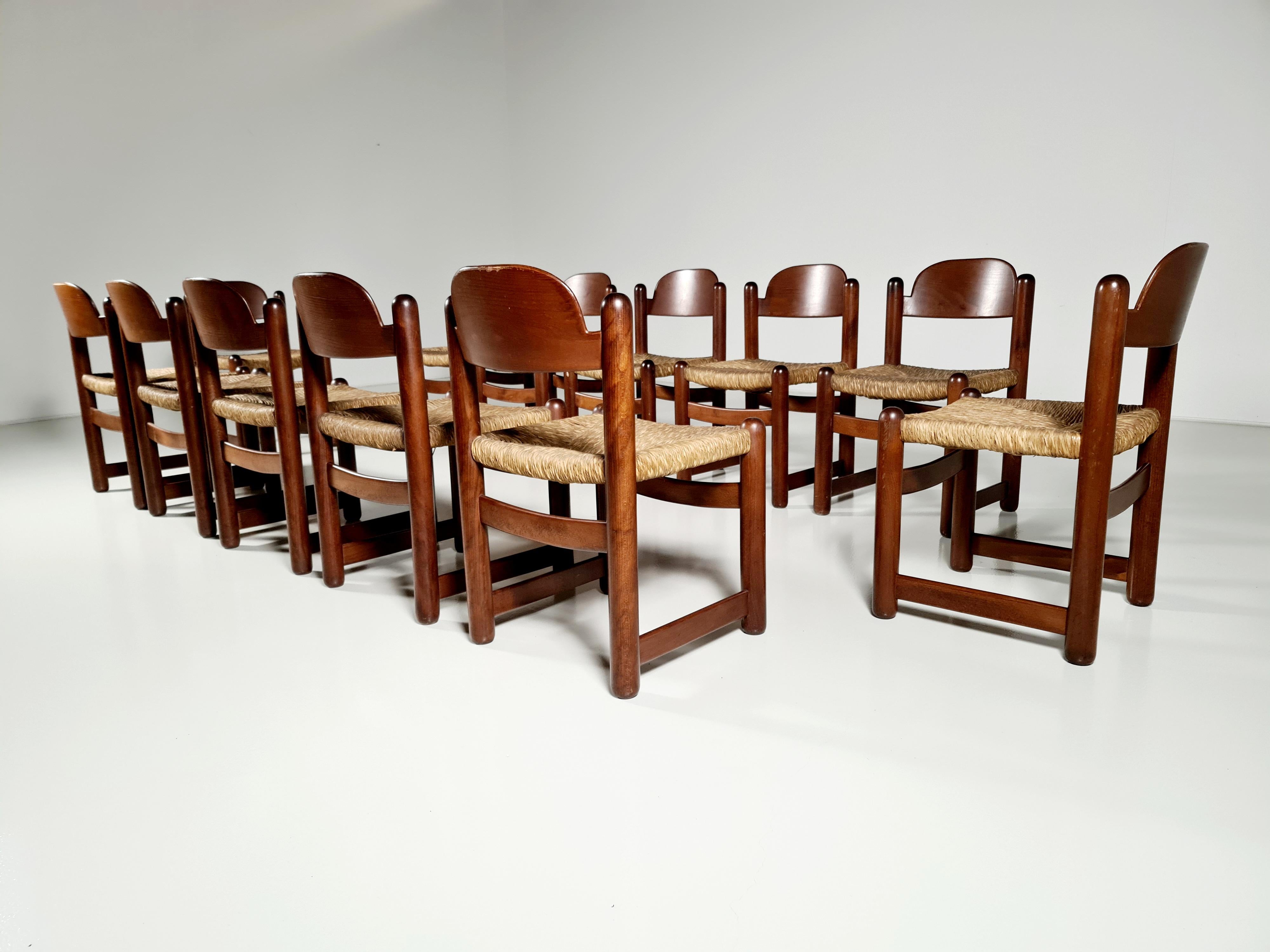 Mid-20th Century Oak Padova Dining Chairs by Hank Lowenstein, 1970s