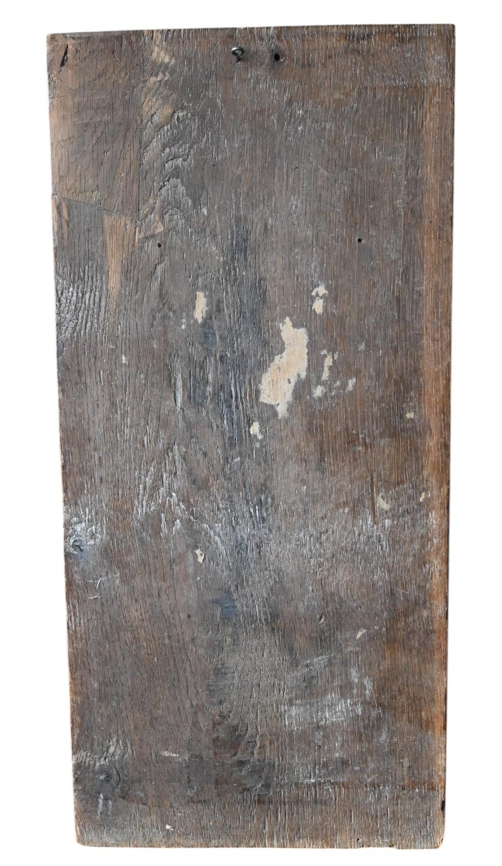 Inizio XVIII secolo Pannello di Oak intagliato ad alto rilievo raffigurante San Luca, CIRCA 1700 in vendita
