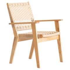 Oak & Paper Cord Lounge Chair